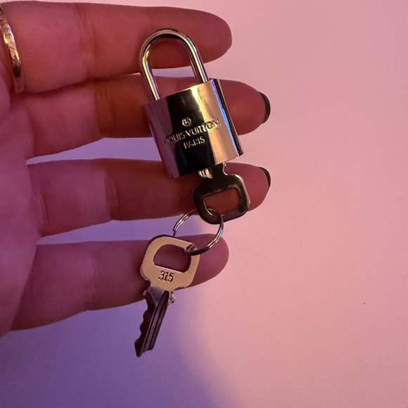 LV Silver Lock & Key - Picture 3 of 5